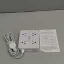 Surge Protector Power Strip - CHCORE 5Ft Braided Extension Cord with 8 Outlets with 4 USB (2 USB C) Charging Ports, Flat Plug Multi Plug Outlet Extender Charging Station for Home Office, ETL, White