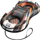 Snow Tube with Towable Leash, AirsFish Inflatable Snow Sled Heavy Duty Cover Wear-Resistant & Antifreeze Material Sledding Tubes for Winter Sports