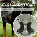 Tactical Dog Harness Camo No-Pull K9 Molle Dog Vest with Hook and Loop Panels Adjustable Military Pet Harness with Front Clip for Small Dogs Training Walking, S