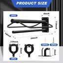 Paterr 6 Pack Saddle Rack Wall Mount with Pad Bar Horse Bridle Rack Metal Bracket Bridle Hooks Detachable Portable Saddle Stand Tack Storage for Western Horse Trailer Stall Supplies Accessories