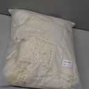 Sutuo Home Boho Curtains Crochet Lace Patchwork Semi-Blackout Bohemian Handmade Tassels, Rod Pocket Window Treatment Vintage Rustic Farmhouse Drapes for Living Bedroom, 1 Panel 59" W x 84" L, Beige