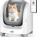 Self Cleaning Litter Box for Large Cats - Scented Automatic Cat Litter Box with Smart APP Health Monitoring & Weight Tracking, Extra Large Smart Cat Toilet, Multi-Cat Safe & Quiet, White