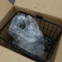 Retrospec Apollo Detachable Front Bike Basket Steel Half-Mesh with Integrated Detachable Hooks and Built-In Handle, Easy Assembly and Portability for Bicycles (Black)