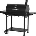 Royal Gourmet CC1830T 30-Inch Barrel Charcoal Grill with Warming Rack & Front Storage Basket, Outdoor BBQ Grill with 627 sq. in. Grilling Area for Backyard Barbecue Cooking Party, Black