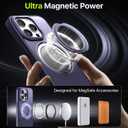 QTlier case for iPhone 16pro, 360 Rotatable Ring Stand, Raised Camera Frame, Shockproof Purple