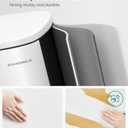 SONGMICS 13 Gallon (50 L) Trash Can, Stainless Steel Kitchen Garbage Can, Recycling or Waste Bin, Soft Close, Step-On Pedal, Removable Inner Bucket, White ULTB050W01