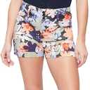 Royalty For Me Womens Women's Petite 3-Button Short with Banded Hem (Jungle Flower)
