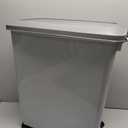 IRIS USA Dog Food Storage Container with Wheels, Airtight Lid, 2-Cup Scoop, Up to 40 Pounds Pet Food Storage, Built in Scoop Storage in Lid, Versatile Pet Food Bin, Portable, BPA Free, Gray/Dark Gray, 40 Lbs