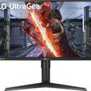 LG 27GL83A-B 27-Inch Ultragear QHD 2560 x 1440 IPS Gaming Monitor, 144Hz, 1ms (GtG), NVIDIA G-SYNC, AMD FreeSync, HDR10, HDMI, DisplayPort, Tilt/Height/Pivot Adjustable Stand, Black