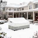 Outdoor 2-Seater Loveseat Cover,Patio Sofa Covers Fits up to 58W x 32.5D x 31H Inches,100% Waterproof Heavy Duty Patio Furniture Covers,Beige & Gray-Green