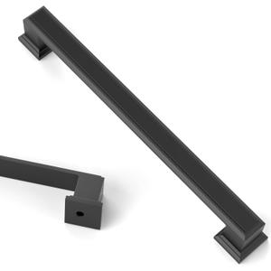 Asidrama 10 Pack 6.3 Inch(160mm) Matte Black Cabinet pulls Kitchen Cabinet Handles Cabinet Pulls Kitchen Cabinet Hardware for Cupboard Drawer Pulls