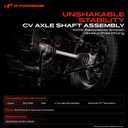 A-Premium CV Axle Shaft Assembly Compatible with Mini Cooper Base 2002 2003 2004 2005 2006 2007 2008 L4 1.6L Naturally Aspirated, Automatic CVT Transmission Only, Front Right Passenger Side