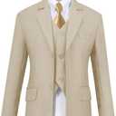 Visaccy Boys Formal Suit Slim Fit Tuxedo Suits for Kids Ring Bearer Outfit