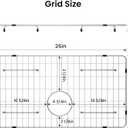 Kitchen Sink Grid and Sink Protectors 26" X 14 1/16", with Rear Drain Stainless Steel Sink Grids for Bottom of Kitchen Sinks, for Single Bowl Sinks(26" X 14 1/16" Rear Drain)