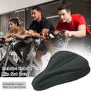 Geronmine Gel Bike Seat Cover Padded Bicycle Saddle Covers for Women & Men, Most Comfortable Exercise Bike Seat Cushion Cover, Soft for Spin Indoor Outdoor Cycling Class Mountain Stationary Bikes