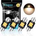Alopee 4 Pack DE3022 Led Bulb 31mm Led Festoon Light DE3175 Warm White 6SMD 3020 Non-Polarity Canbus Error Free Dome Light for Car Map Door Trunk License Plate Lighting