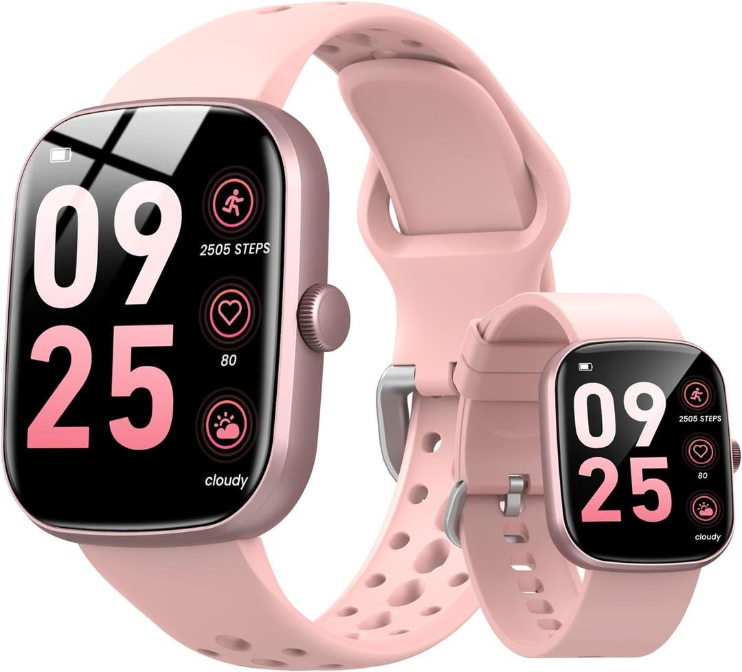 Smart Watch (Answer/Make Call), 1.96" SmartWatches for Men Women with Heart Rate/Activity Tracking, Fitness Tracker Watch with IP68 Waterproof/Pedometer, Smart Watch for Android/iPhone Compatible