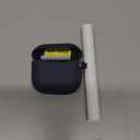 AhaStyle AirPods 4 Case Cover (2024) with Cleaning Kit, Soft Silicone Shockproof Cover Skin for Apple AirPods 4, Support USB-C & Wireless Charging (A1-Midnight Blue)