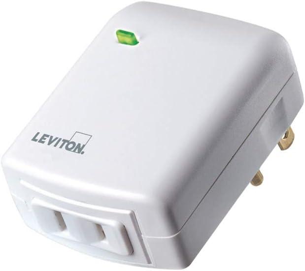 Leviton Decora Smart Plug-in Dimmer, Zigbee Certified, DG3HL-1BW, White