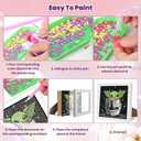 Cartoon Diamond Art Kits for Kids with Frame- Small Diamond Art Painting Kits for Kids Ages 4-8 for Home Decor Present 7x7 Inch