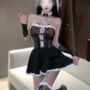 Women's Cat Cosplay Outfit Costume Roleplay Lingerie Set (S)