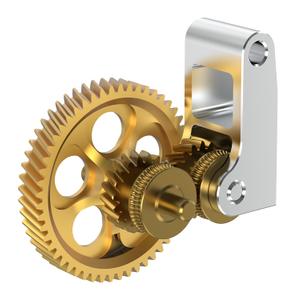 BIQU Panda Claw Upgraded Extruder Brass Gear Compatible with Bambu-Lab P1P/P1S/X1C/X1E 3D Printers, Golden RNC Nano Coating Hardened Tool Steel Extruder Gear