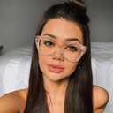 SODQW Pink Cateye Blue Light Glasses for Women, Trendy Cat Eye Anti Blue-light Glasses for Computer/TV/Phone/Gaming