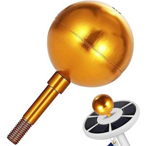 Flag Pole Ball Topper Ornament, Flagpole Top Replacement, Gold Aluminum Anodized Finish - Replacement for 20' 25' 30' Flag Pole Outdoor