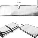 Windshield Sunshade Sun Shade Heat Shield Sun Visor Mat Compatible with Jeep Wrangler Rubicon Sahara TJ JK JKU 2 Door & 4 Door
