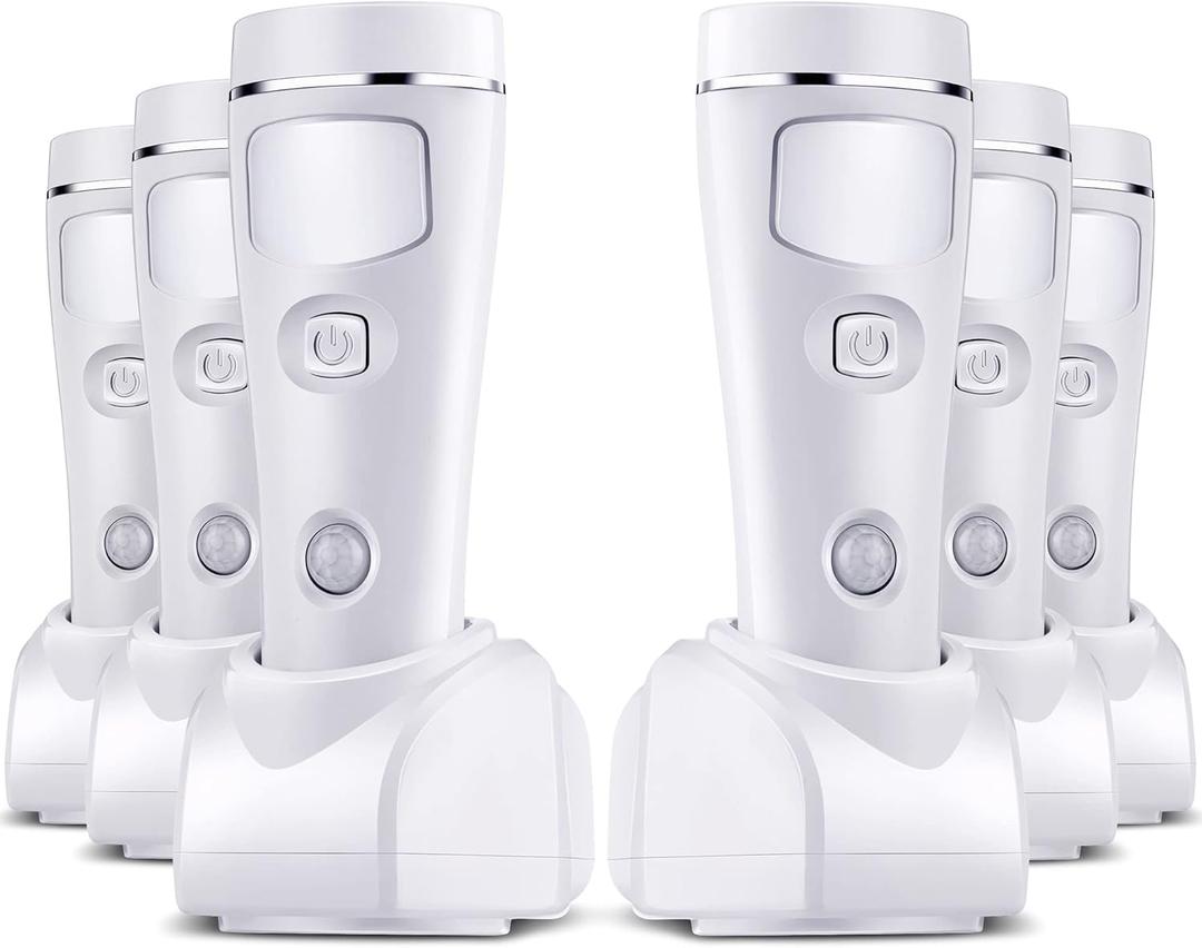 Enhon 4 in 1 LED Emergency Lights for Home Power Failure, 7 Pack Rechargeable Plug in Flashlight Motion Sensor Night Light, Automatic Turn On Power Outage Light for Home Hurricane Supplies(White)