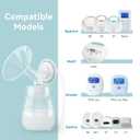 Breast Milk Collection and Storage Bottles, 6oz/180ml, Compatible with Spectra S1 S2 9 Plus, Motif Luna, and Most Wide-Mouth Flanges, Work with Spectra Bottles for Pumping, 4 Pack