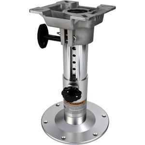 Adjustable Boat Seat Pedestal Base Aluminum Boat Chair Base Pedestal Adjust Height,Swivel Design Boat Chair Pedestal Base Mount for Pontoon Fishing Boat Seats Captain Chair