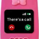 wifantien 3D Retro Flip Phone Case,Cartoon Cute Kawaii Character Funny Retro Phone Mirror Kids Teens Girls Women Shockproof Soft Silicone Case for iPhone 13/iPhone 14/iPhone 15 6.1 inch