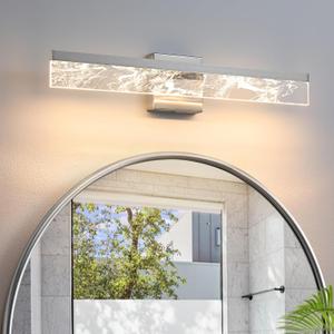 AIJIASI Brushed Nickel Vanity Light for Bathroom - 24 Inch Bathroom Lighting Fixtures Over Mirror 18W 3000K LED Vanity Lights Bar Modern Vanity Light Wall Mount