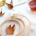 Nurge 4 Inch, 5 Inch  (1 Piece of Each Size) Premium Beech Wood Gold Clasp Embroidery Hoop 8mm/0.3" Thickness