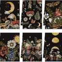 Bencailor 6 Pcs Retro Kitchen Towels 15.7 x 23.6 Inch Farmhouse Vintage Hand Towels Decorative Absorbent Dish Cloth for Bathroom Decor for Cooking Baking Cleaning(Retro Color,Boho)