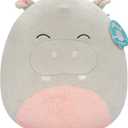 Squishmallows Original 16in Harrison The Hippo with Closed Eyes and Fuzzy Belly Official Jazwares Plush (Large)
