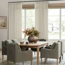 Extra Wide Pinch Pleated Linen Curtains 108 Inches Long 70 Inch Width Linen Flax Light Filtering Window Curtains 108 Inch for Living Room Bedroom Patio Pinch Pleat Drapes Hooks Rings 1 Panel 70x108