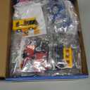 16 Pack Building Blocks Party Favors for Kids, Lego-Compatible 2 in 1 710pcs Building Kits Mini City Vehicles Include Police Car & Train, Christmas Toy Gifts Goodie Bag Filler Stuffers for Boys Girls