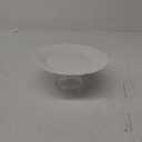 Lallisa 8 Inch Porcelain Wedding Cake Stand for Party White Porcelain Cake Plate Christmas Round Dessert Stand for Baby Shower Birthday Home Decoration