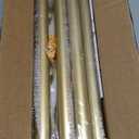 YaFex Curtain Rods 32-118 Inch, Heavy Duty 1 Inch Adjustable Curtain Rod for Windows, Gold Long Window Treatment Rods, Modern Design, Easy Installation