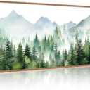 CHDITB Large Green Mountain Landscape Framed Canvas Wall Art 40x20 Inch