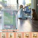 Buddeez Airtight Rolling Pet Food Storage Container, 50 Quart, with Scoop, 1 Pack