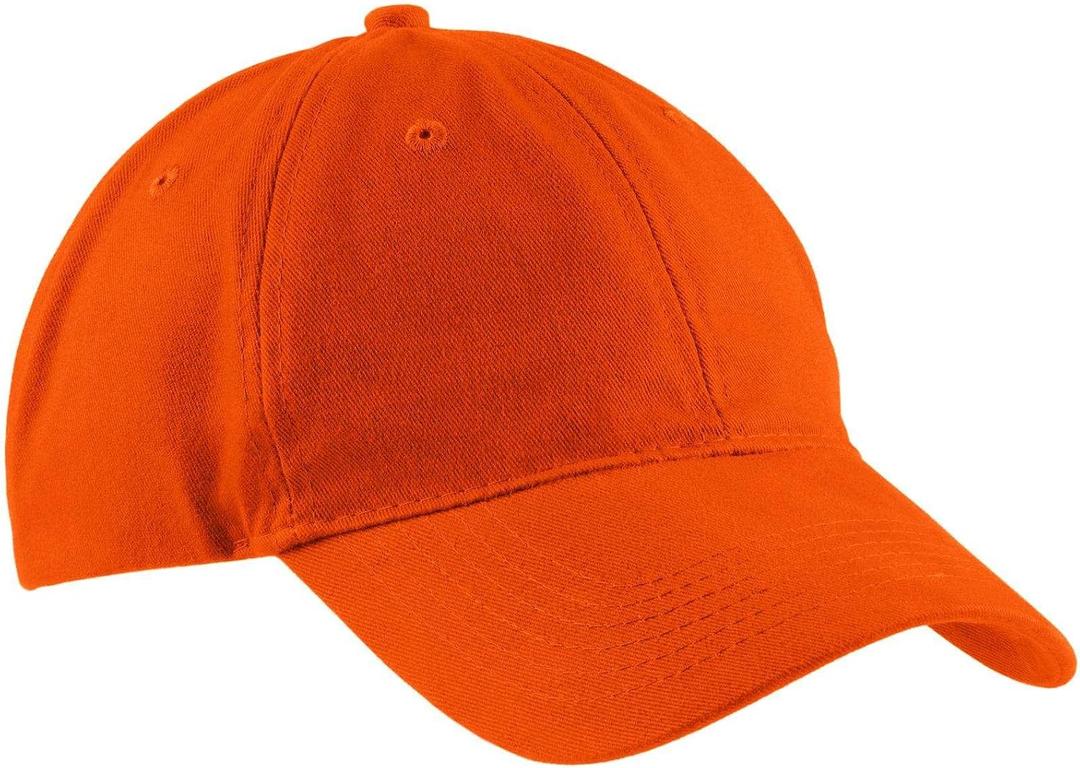 Port & Company Men's Brushed Twill Low Profile Cap (Orange)