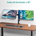 WALI Dual Monitor Stand for Desk, Dual Monitor Mounts for 2 Monitors up to 27 inch, 2 Monitor Desk Mount Holds up to 22 lbs, Height Adjustable Swivel Tilt Rotation, 75x75/100x100mm (M002), Black