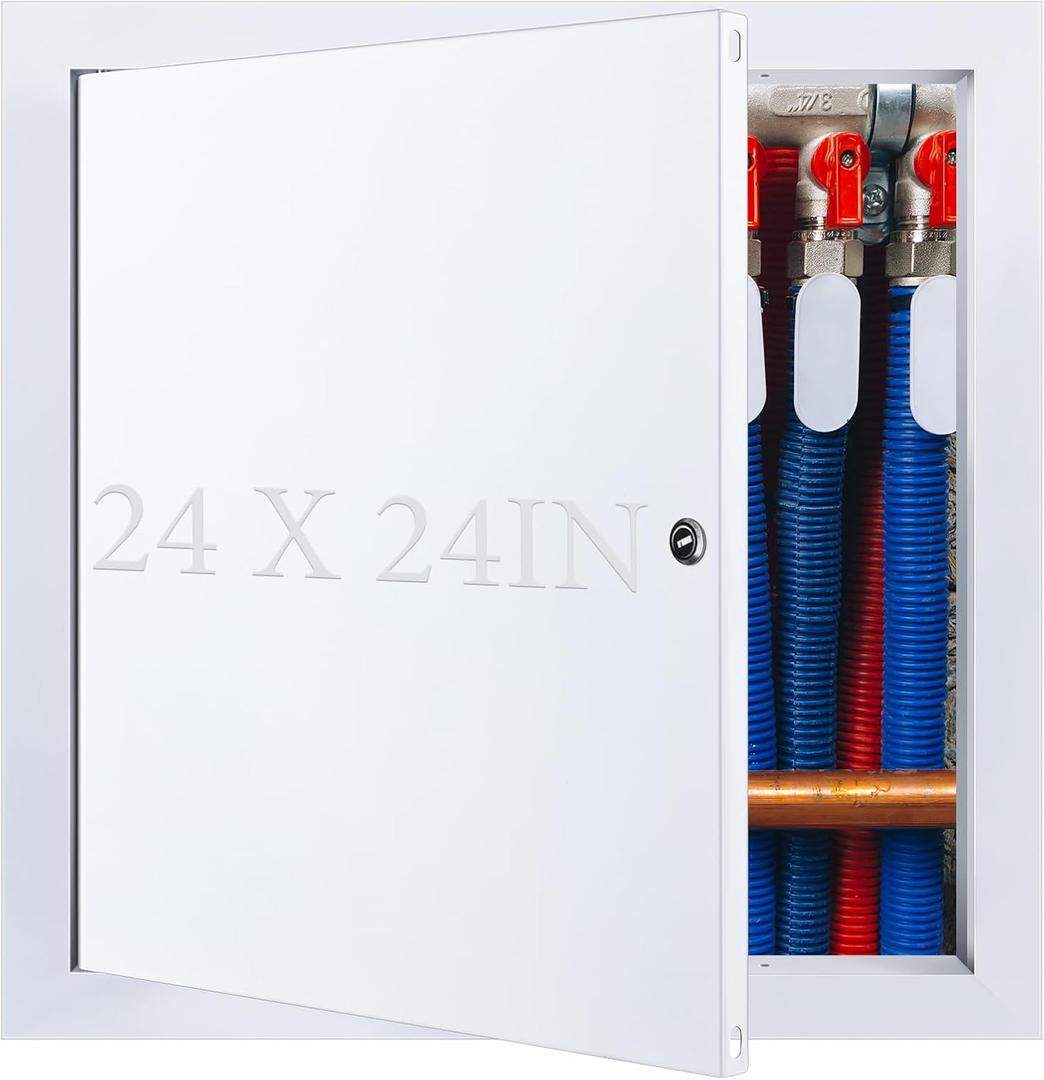 Gisafai 24 x 24 Inch Aluminum Access Panel for Drywall – Lightweight, Rust‑Resistant Wall & Ceiling Access Door for Plumbing, Electrical & HVAC