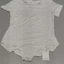 MANGOPOP Women's Mock Turtle Neck Long Sleeve Tops Bodysuit Jumpsuit (Large, 02 Long Sleeve White (Fleece Lined))