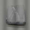 NICETOWN Greyish White Room Darkening Cafe Curtain Panels, 42" Wide x 48" Long, Window Treatment Thermal Insulated Grommet Wave Line Printed Drapes for Kitchen, 2 Pieces