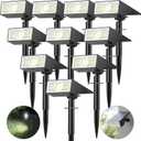 Solar Spot Lights Outdoor,10 Pack/56 LED Outdoor Lights for Yard Waterproof IP68, 4 Lighting Modes Solar Landscape Spotlights, Auto On/Off Solar Powered Flood Lights Garden Pathway,Cool White