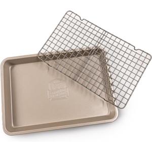 Certified Angus Beef Roasting Pan with Wire Rack  Heavy-Duty Non-Stick Perfect for Reverse Searing
